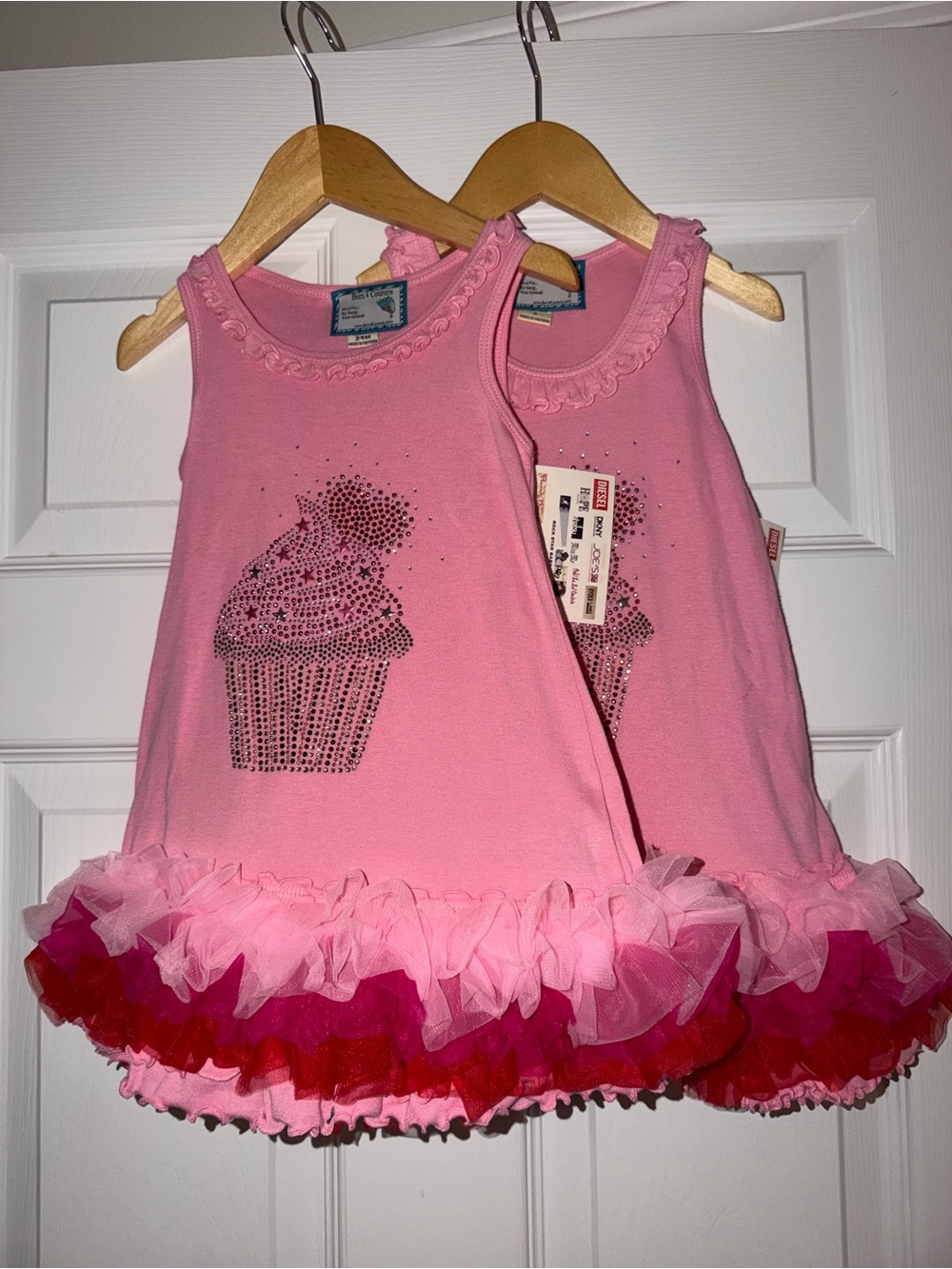 Born 4 Couture NWT CHOOSE SIZE - Pink Cupcake Rhinestone Pettidress Dress